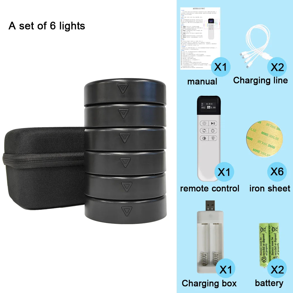 Remote Control Speed Training Lights Set of 6 Reaction Agility Reflex Training System Black 9 × 14 × 4cm