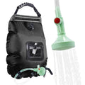20L Solar Shower Bag Portable Camping Shower with Detachable Hose Shower Head Outdoor Hot Water Equipment Black 50 × 47cm