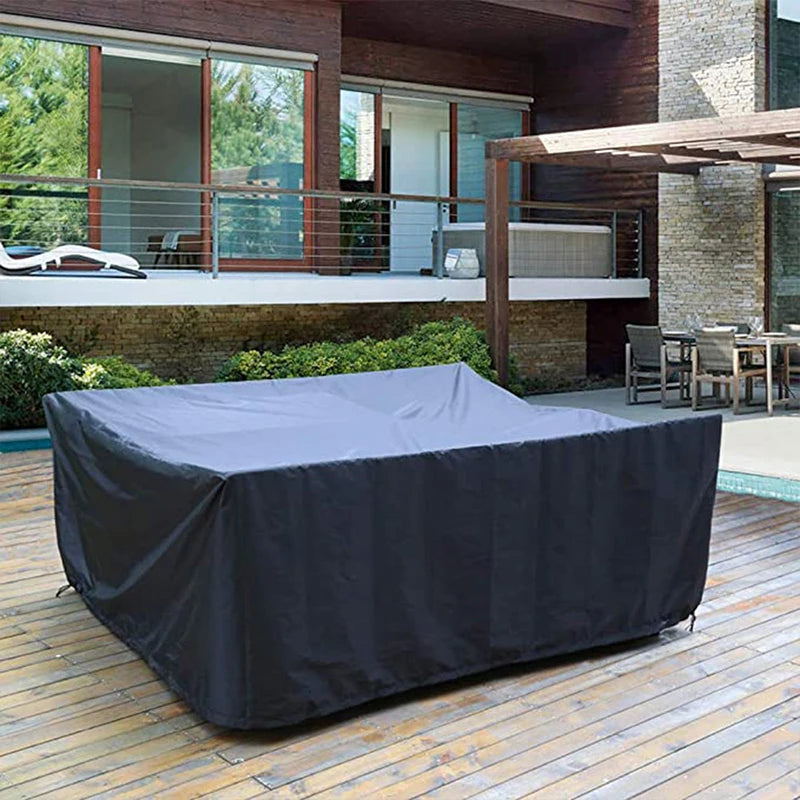 Outdoor Furniture Cover Waterproof Patio Protector UV and Rain Resistant Black 250x250x89cm