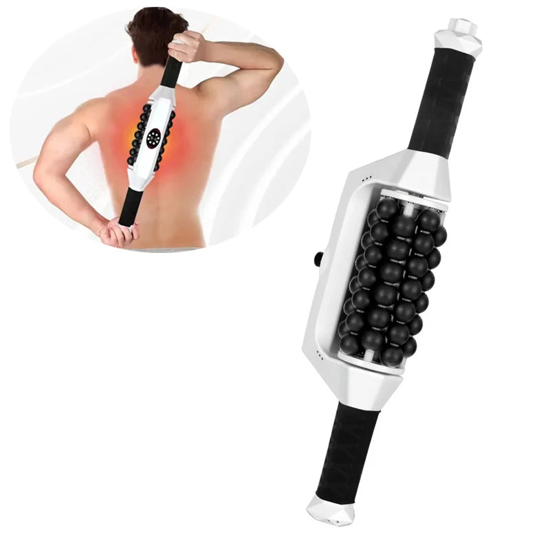 Rechargeable Massage Roller High Frequency Muscle Massager for Full Body Relaxation 55x14cm Portable