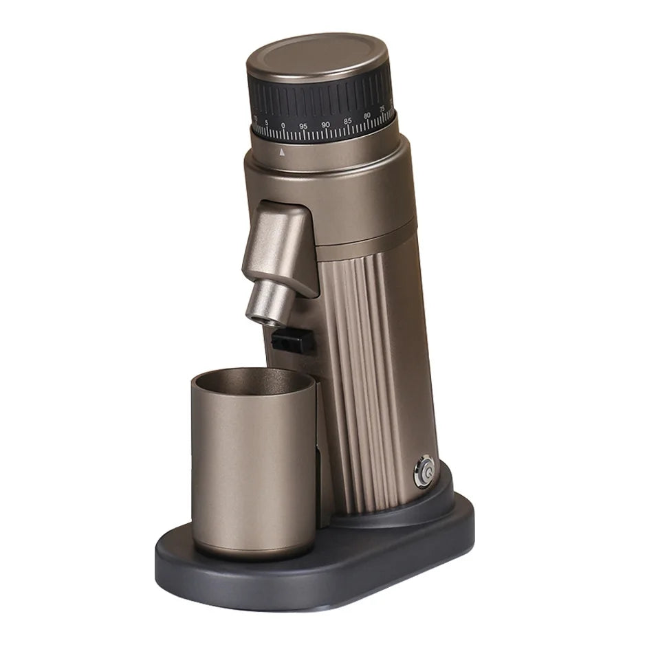 RS22 Electric Coffee Grinder Hand Brew Espresso Grinder Single Dose Coffee Bean Mill Shuangpin Gold
