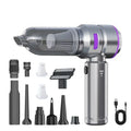 High Power Cordless Car Vacuum Cleaner Handheld Wireless Air Duster Brushless Motor Cleaning Machine 2 HEPA Purple