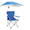 Folding Beach Chair Camp Chair Outdoor Chair for Adults With Adjustable Umbrella & Carrying Bag Blue -