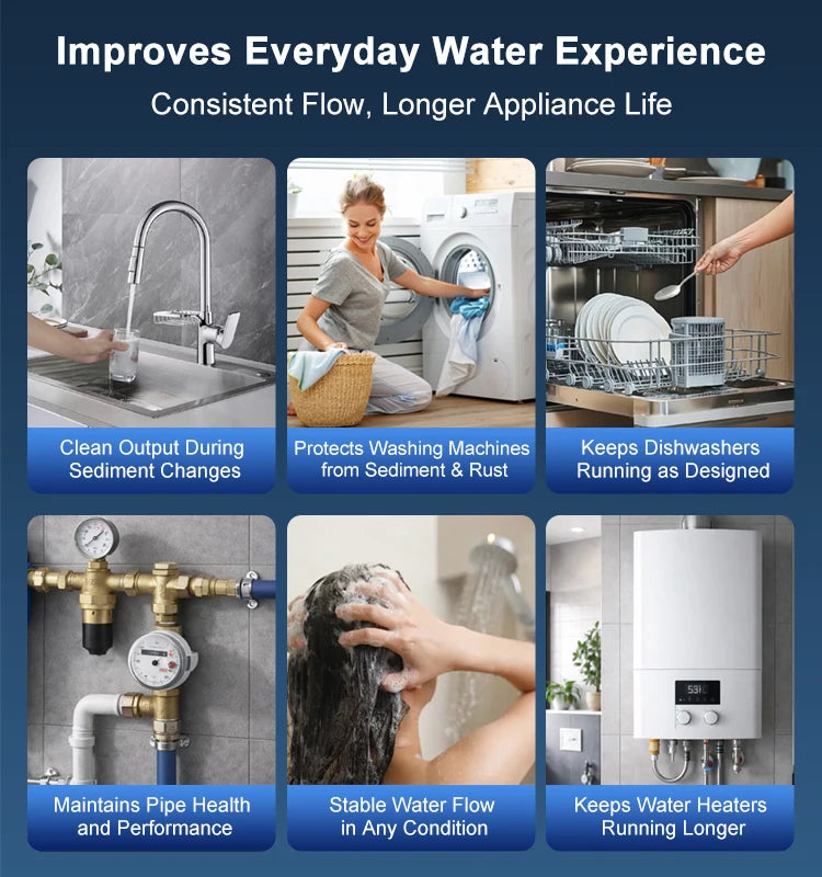 House Water Filter System 3000L/H SUS304 Ultrafiltration Purifier with 0.01 Micron PVDF Membrane 62.5cm