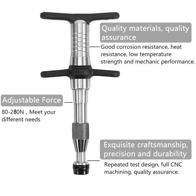 Manual Chiropractic Adjustment Tool Stainless Steel Spring-Loaded Massage Therapy Device 15.5x7.5cm Silver
