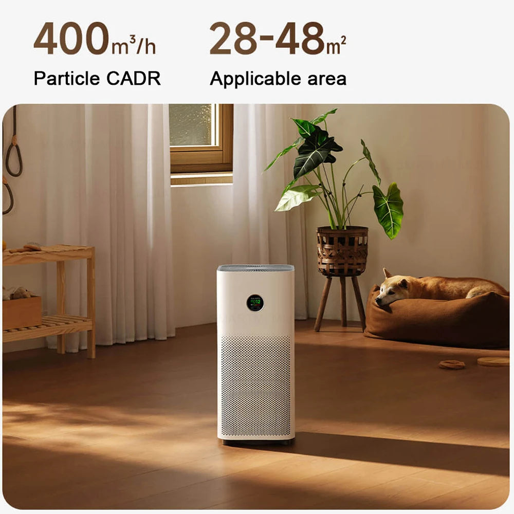 Air Purifier 5 for Home Allergies Dust and Pet Hair 28-48㎡ Coverage with AU Adapter 25 × 25 × 55.5cm