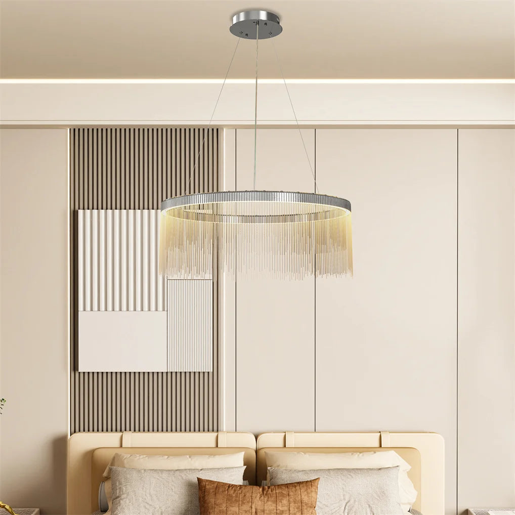 Chandelier Round Tassel Pendant Light 80x27cm