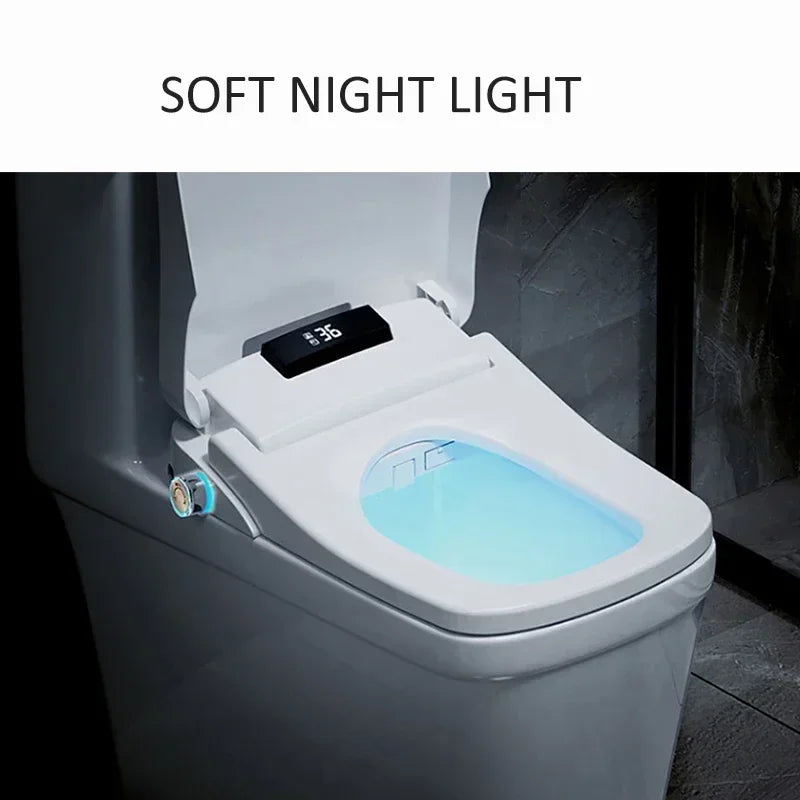 Smart Toilet Seat 51cm Square Electronic Bidet Seat with Heated Wash Drying and Auto Open Lid 220-230V
