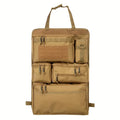 Multifunctional Car Rear Seat Storage Bag Tactical Luggage Organizer Hanging Backseat Travel Storage Bag Wolf Brown