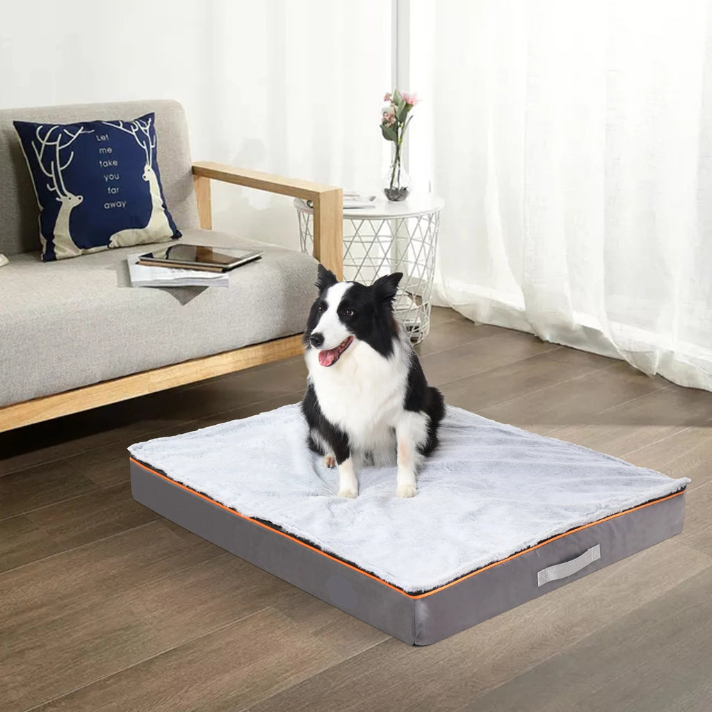 Dog Pet Bed Large Padded Orthopedic Dog Bed Foam Cushion Pets Pillow Bed with Washable Cover 120x90x10cm