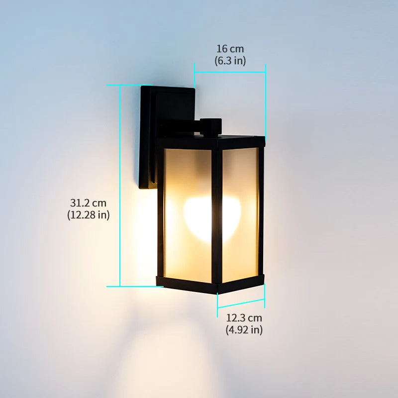 Outdoor LED Wall Light 9W IP65 Waterproof Black Aluminum Style B