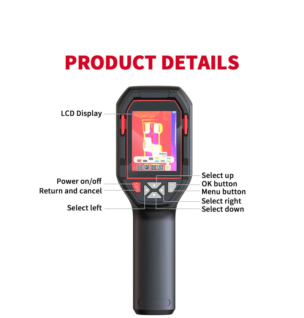 Thermal Imaging Camera Rechargeable Handheld Infrared Camera -20°C to 550°C IP Rated