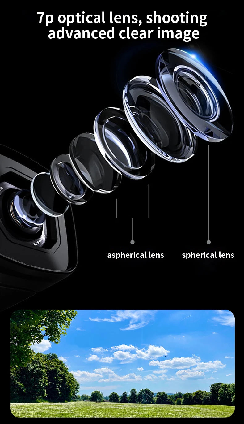 Head Wearable Action Camera Vlog 4K 60fps for YouTube Videos Motorcycle Helmet Digital Camcorder Camara Stabilization EP8 Silver remote