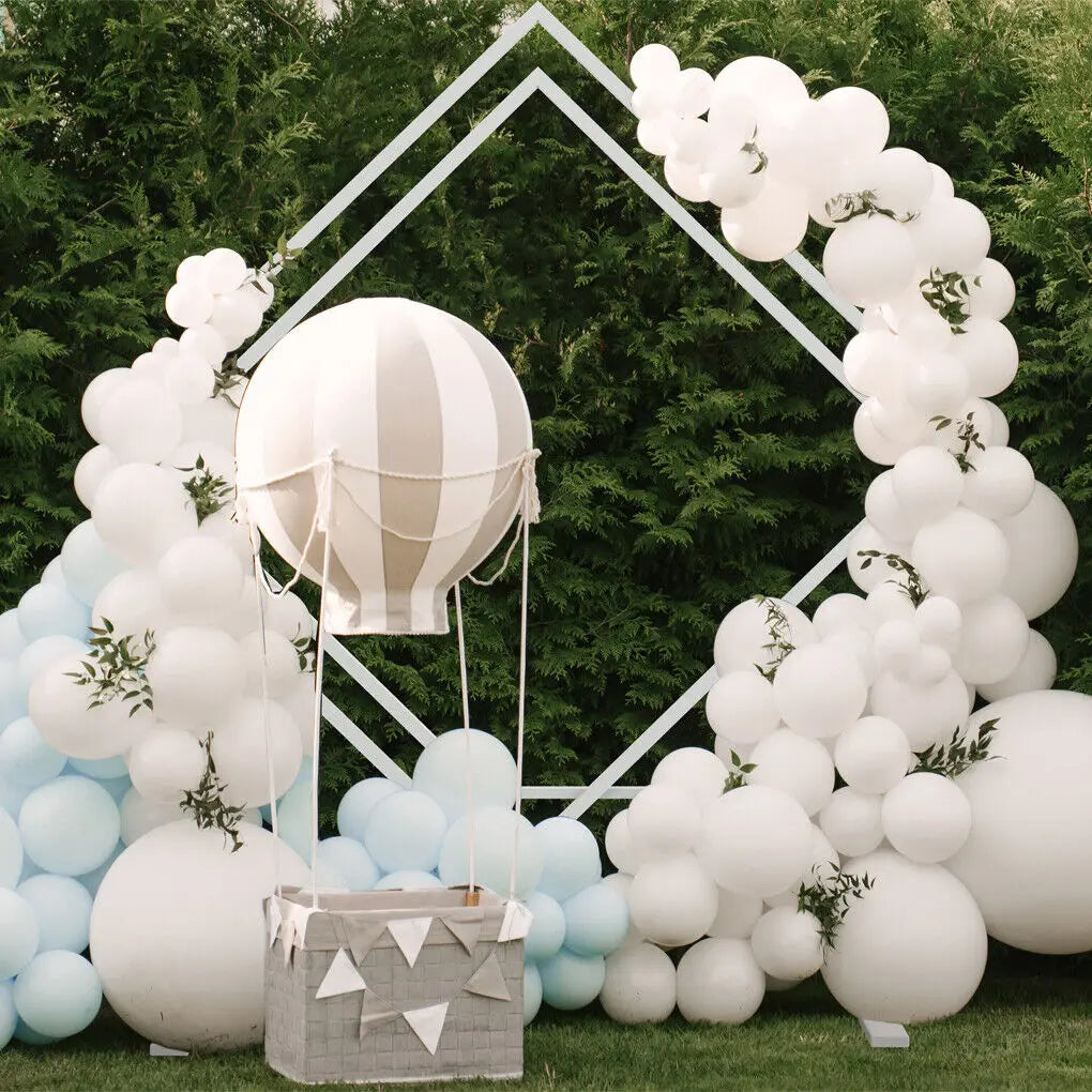 Wedding Arch Frame Ceremony Backdrop Stand Heavy Duty Suitable for Floral and Balloon Decorations Photo Backdrop White 145x51x208