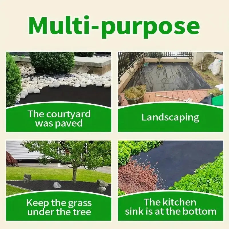 Premium Garden Weed Barrier Fabric Landscape Weed Control Ground Cover Soil Protection Roll 100 × 3000cm
