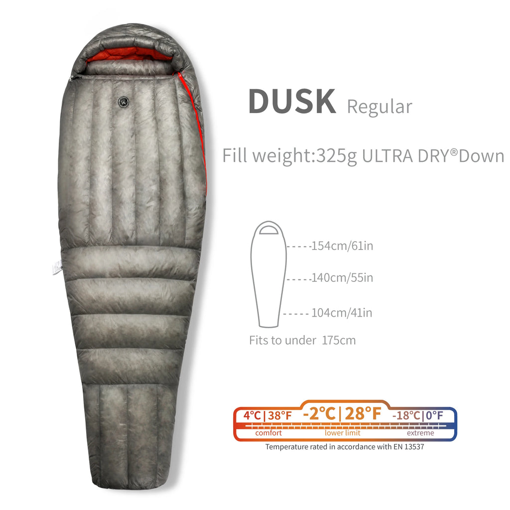 Wind Hard DUSK Ultralight 800FP Duck Down Sleeping Bag 3 Season Mummy Camping and Hiking Sleeping Bag 190x78cm