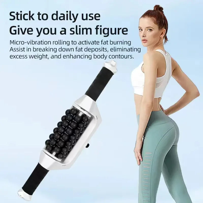 Rechargeable Massage Roller High Frequency Muscle Massager for Full Body Relaxation 55x14cm Portable