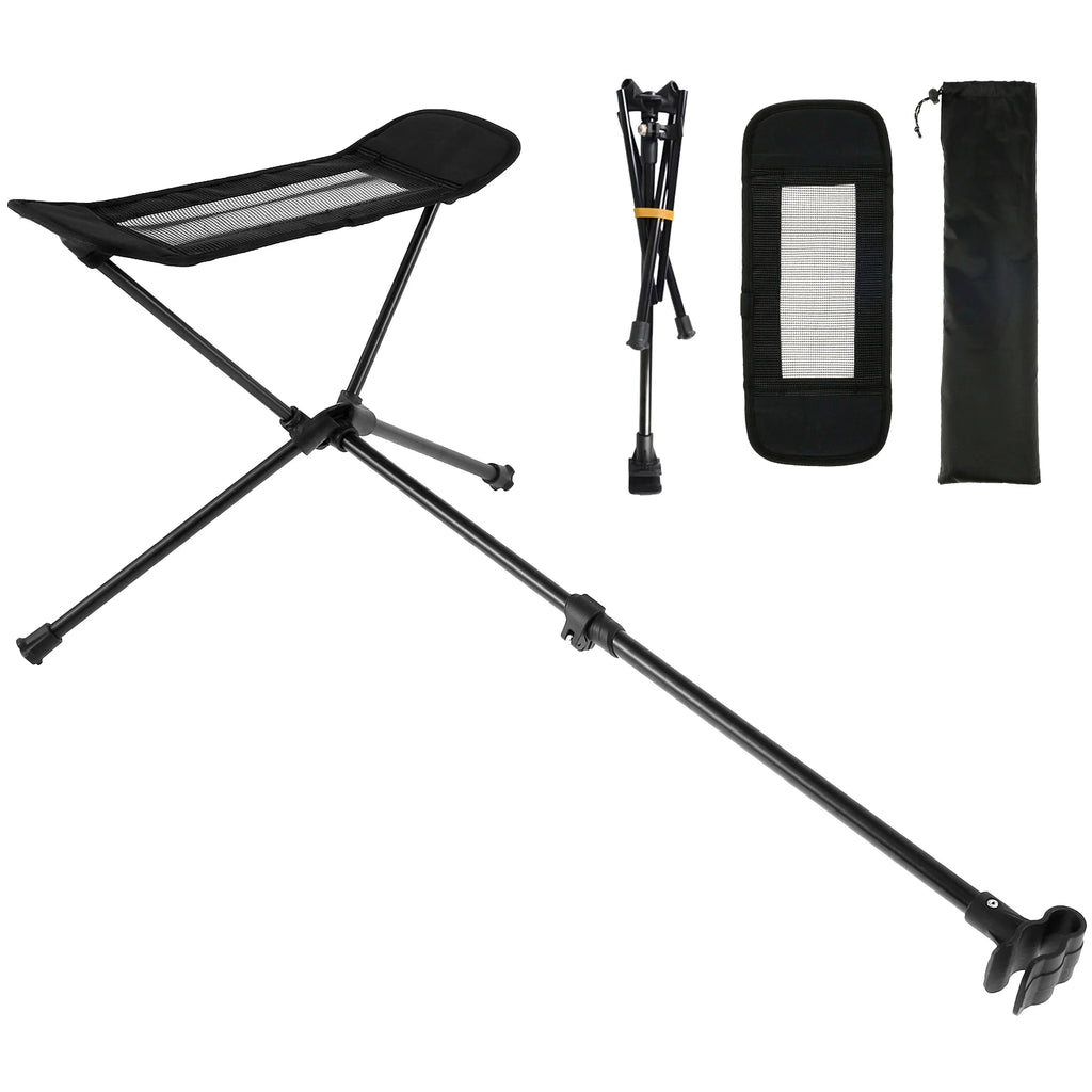 Camping Chair Footrest Portable Foldable Adjustable Foot Rest for Reclining Chair Moon Chair Outdoor Travel Use 44-70cm