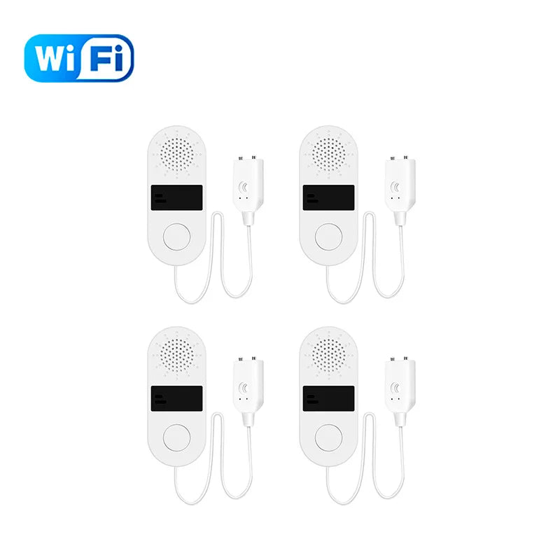4pcs WiFi Water Leak Sensor 130DB Flood Detector Smart Life APP Alert Alarm Home Security Water Leakage Monitor 3.6×8.9cm