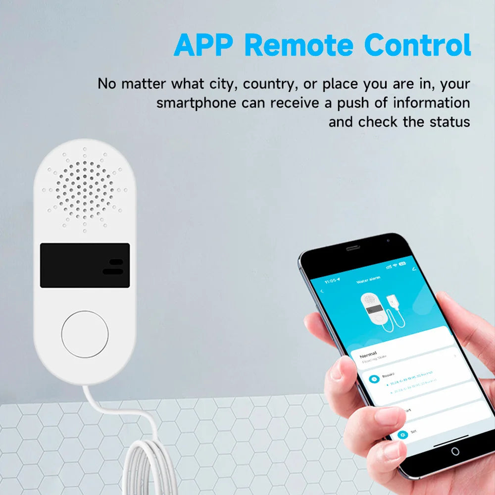1Pc WiFi Water Leak Sensor 130DB Flood Detector Smart Life APP Alert Alarm Home Security Water Leakage Monitor 3.6×8.9cm