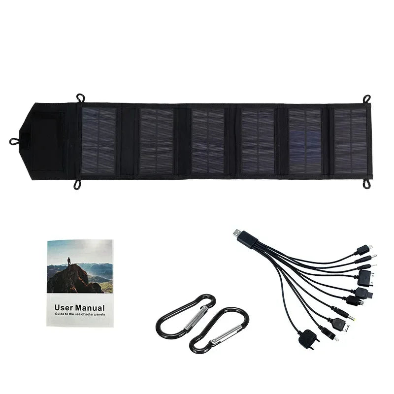 6 fold 800W Foldable solar panel 20w/h portable solar panels Fast charger USB 5V DC Full time solar panel mobile power supply 87x19x3cm