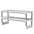 Adjustable Under Sink Storage Rack Expandable Kitchen Bathroom Cabinet Organizer Space Saving Double Layer Shelf 75 × 25 × 50cm