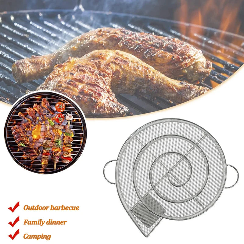 Cold Smoke Generator BBQ Smoker Accessory Stainless Steel Smoking Maze For Meat Fish Cheese 19x20x4.5cm