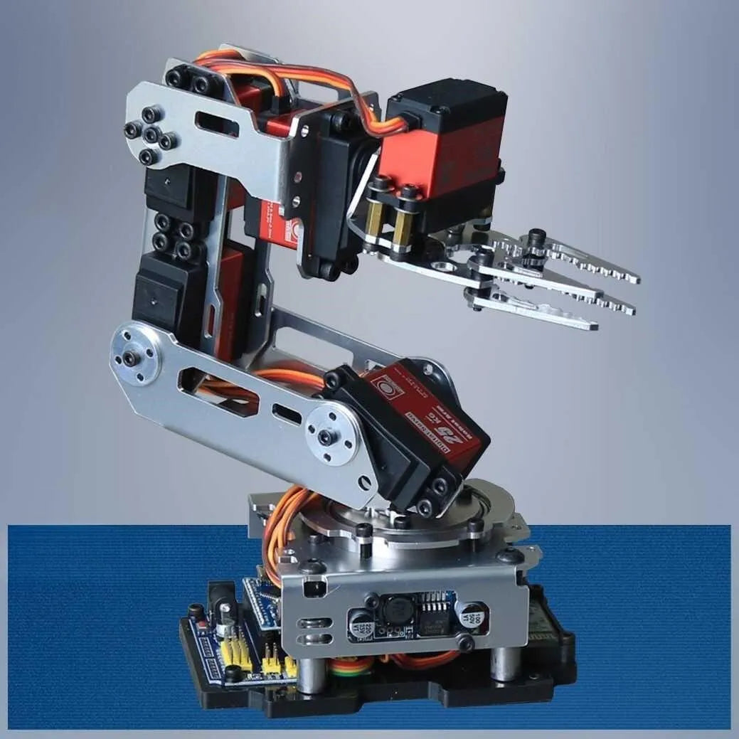 Robotic Arm Kit with APP Control Arduino Compatible Metal Robot Arm with 25KG Servos and Gripper Pro Set