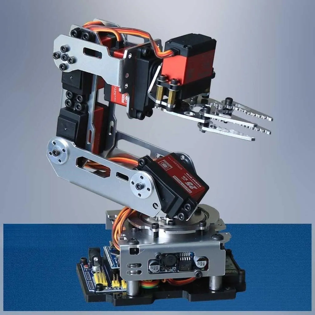 Robotic Arm Kit with APP Control Arduino Compatible Metal Robot Arm with 20KG Servos and Gripper Full Set