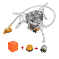 3 Head Gas Camping Stove 5800W Folding Backpacking Burner Outdoor Hiking BBQ Picnic Furnace with Two Stoves Pipe 55cm