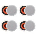 Ceiling Speakers 4 Pack 600W Wall Mount Recessed Audio System for Kitchen Bedroom Bathroom Patio 16.5cm