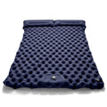 Outdoor Camping Double Inflatable Mattress Extra Wide Sleeping Pad Ultralight Folding Bed Mat Car Travel Sleeping Mat Navy Blue