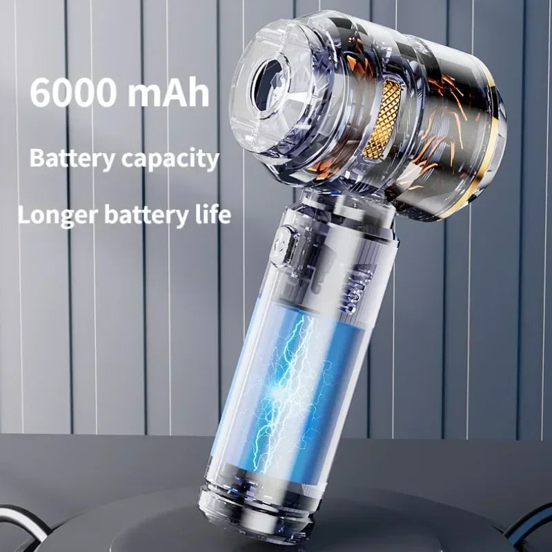 High Power Cordless Car Vacuum Cleaner Handheld Wireless Air Duster Brushless Motor Cleaning Machine 2 HEPA Purple