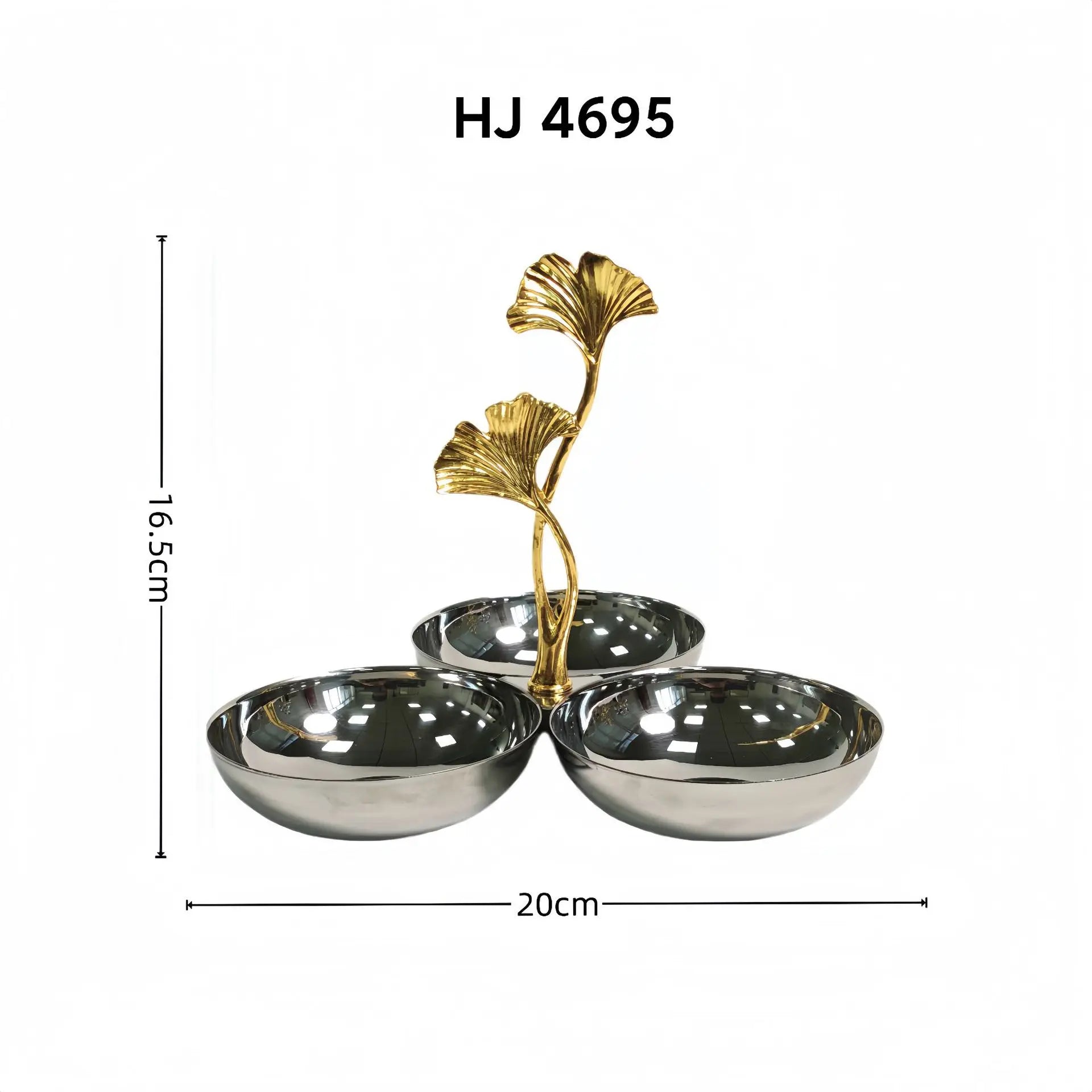Stainless Steel Snack Serving Tray Fruit Candy and Dried Fruit Plate Silver 20cm 16.5 × 20cm