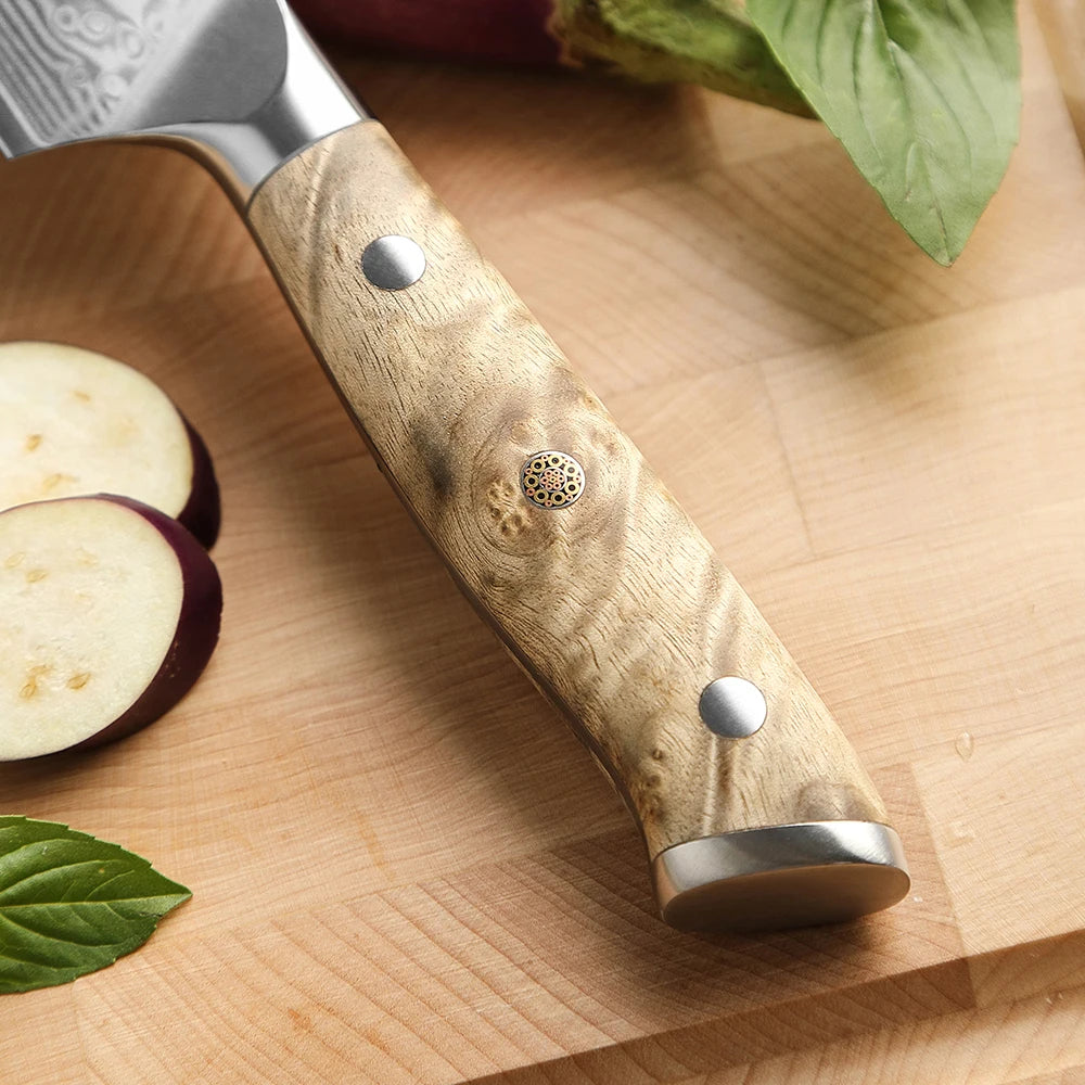 15cm Chef Knife 67 Layer Super Steel Kitchen Knife 15° Edge Lightweight Handle Polished Finish Cooking Tool 26.1 × 4cm