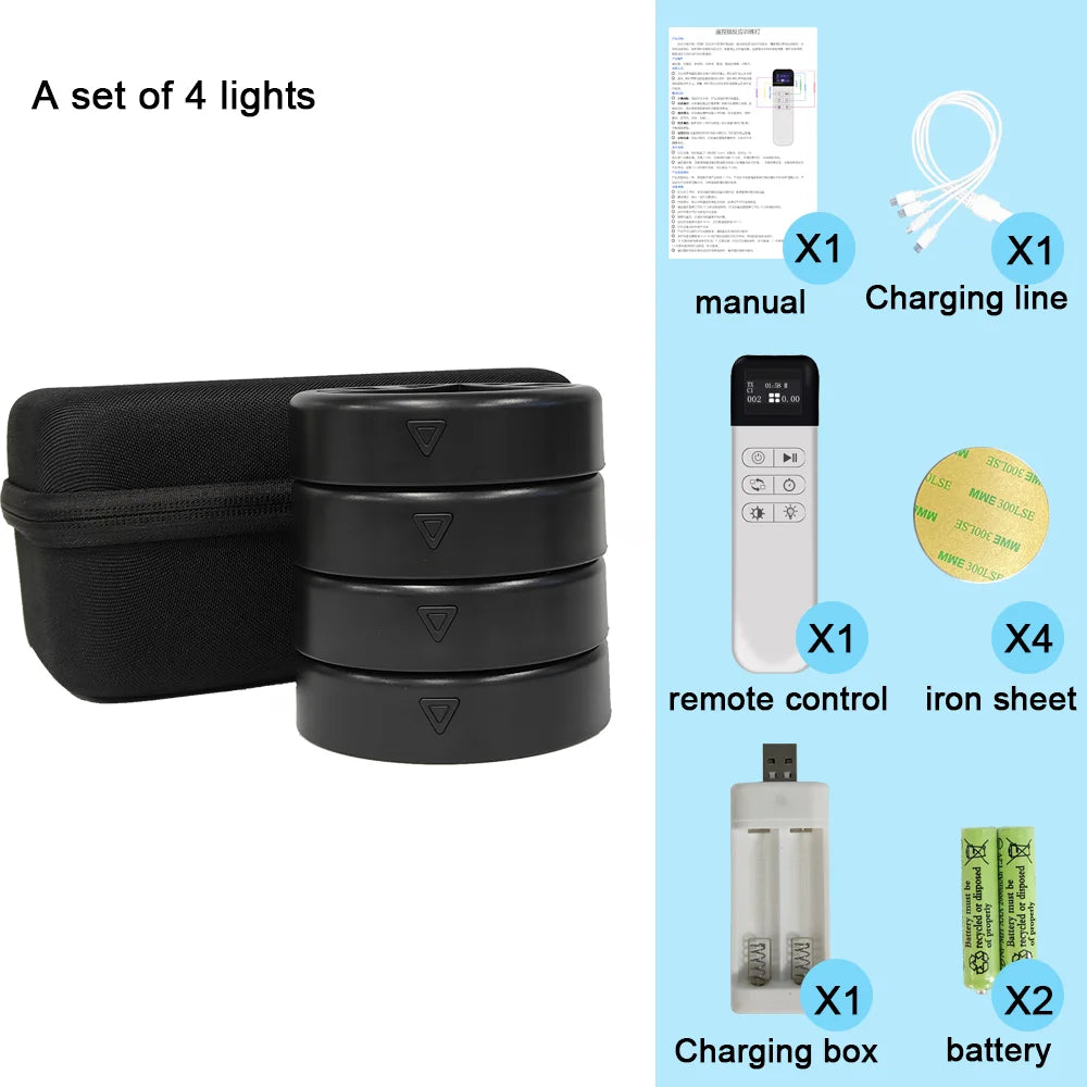 Remote Control Speed Training Lights Set of 4 Reaction Agility Reflex Training System Black 9 × 14 × 4cm