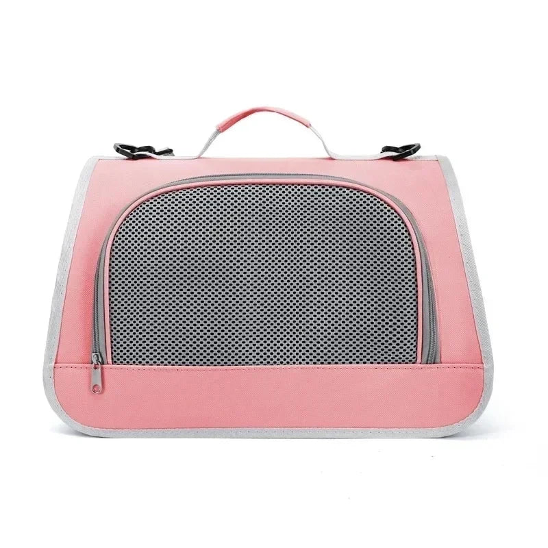 Pet Carrier Bag Portable Breathable Travel Shoulder Bag for Cats Small Dogs Outdoor Outings Pink