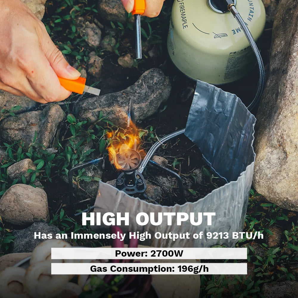 Petrel Titanium Split Camping Stove Ultralight Portable Burner with Windscreen Outdoor Hiking Cooking Stove 9.1 × 11.9cm