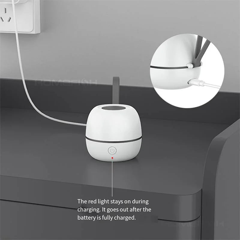 Portable Pacifier Sterilizer Box Rechargeable Travel Baby Pacifier Disinfection Cleaner USB Charging White 180 Seconds