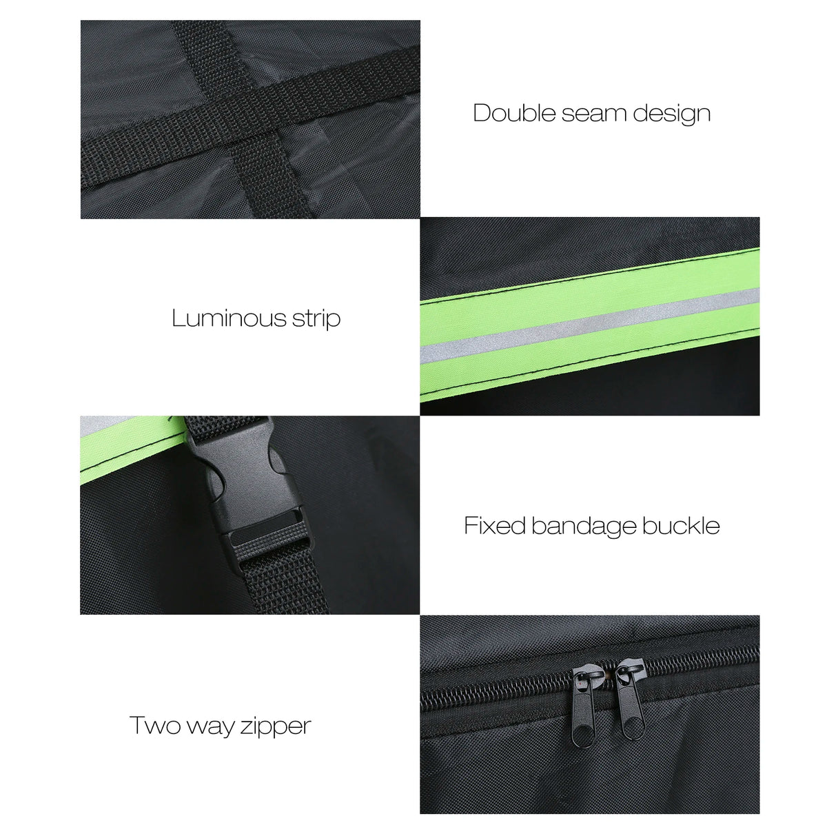 Waterproof Car Roof Cargo Bag 135L Travel Luggage Carrier Storage Cube with Reflective Strip Camping Bag Black 135×80×45cm