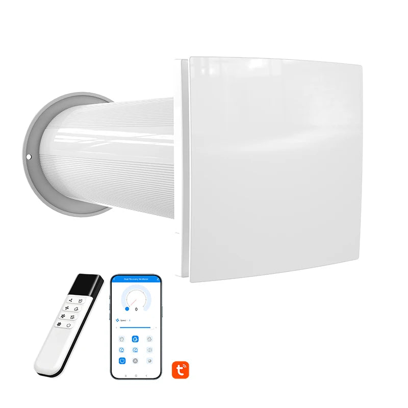 VT100 Heat Recovery Ventilation System HRV Recuperator Wireless WiFi Control Air Ventilator Energy Recovery Unit AU 31×16.5×16.5cm