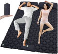 Double Inflatable Camping Mattress Extra Wide Sleeping Pad Ultralight Folding Bed Car Travel Mat Navy Blue 180 × 120cm
