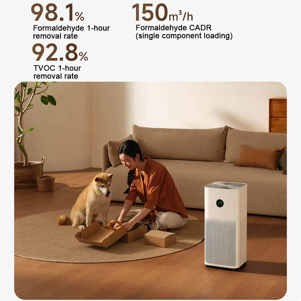 Air Purifier 5 for Home Allergies Dust and Pet Hair 28-48㎡ Coverage with AU Adapter 25 × 25 × 55.5cm