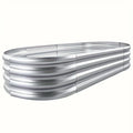 Galvanized Raised Garden Bed Kit Large Oval Metal Planter Box Outdoor Vegetable Flower Growing Garden Bed 120×60×30cm