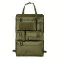 Multifunctional Car Rear Seat Storage Bag Tactical Luggage Organizer Hanging Backseat Travel Storage Bag Army Green