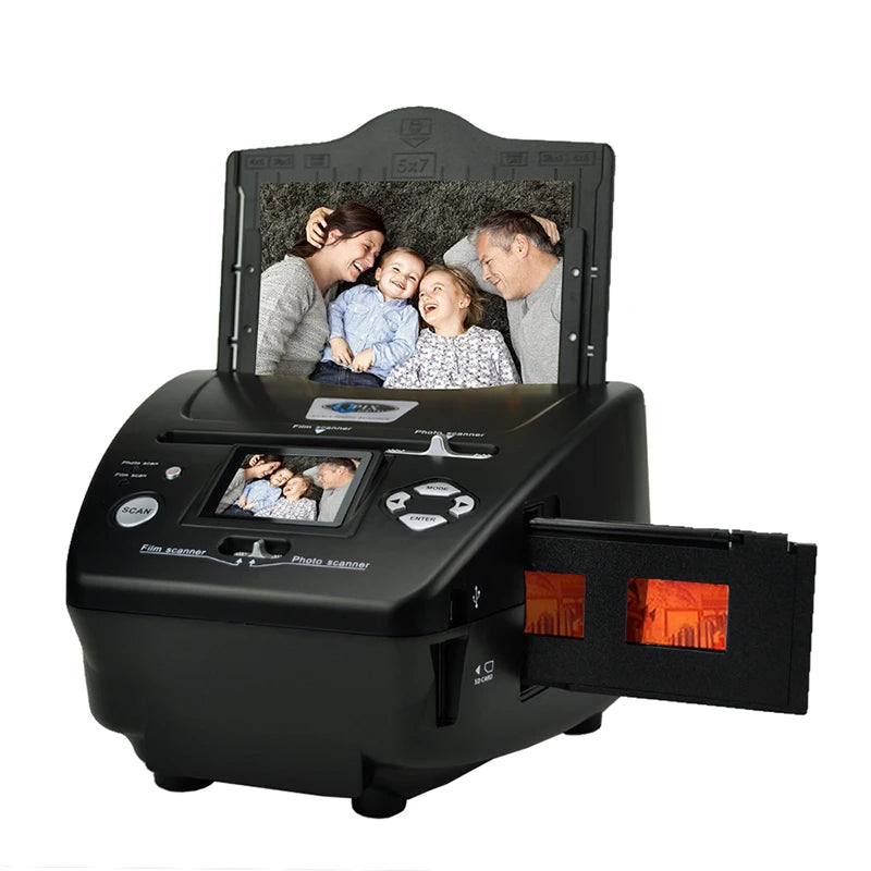 Film Scanner 16MP 4 in 1 Digital Slide and Negative Converter with 6.1cm LCD Screen 22x20.8x14.7cm