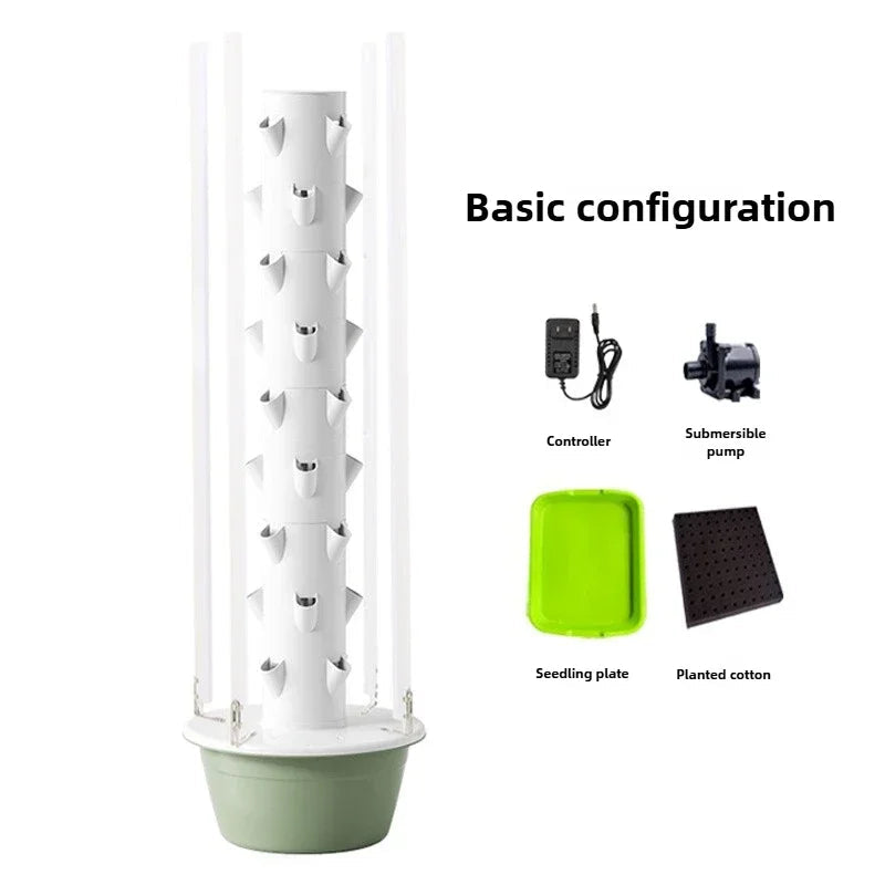Hydroponic Tower Garden Vertical Soilless Growing System for Vegetables Herbs Lettuce and Urban Gardening