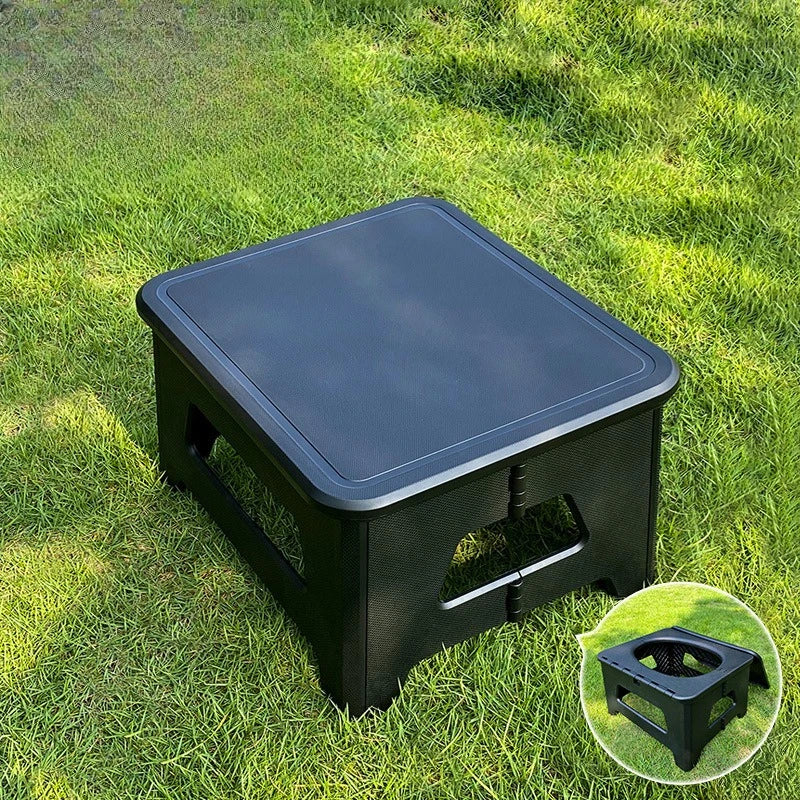 Portable Outdoor Camping Toilet Adult Mobile Toilet Equipment Hiking Travel Camp Supplies Accessory Black 31.5 × 24.5 × 16.5cm