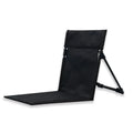 Camping Chair Foldable Outdoor Single Chair with Backrest Cushion Portable for Garden, Picnic, Beach Black 51x24cm