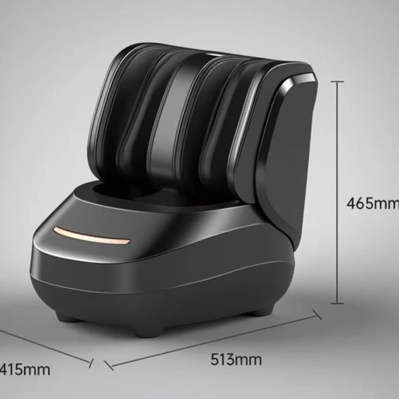 Electric Foot Massager Machine Air Pressure Heat Vibration Roller Kneading Leg Foot Full Wrap Massage Therapy Device Black AU